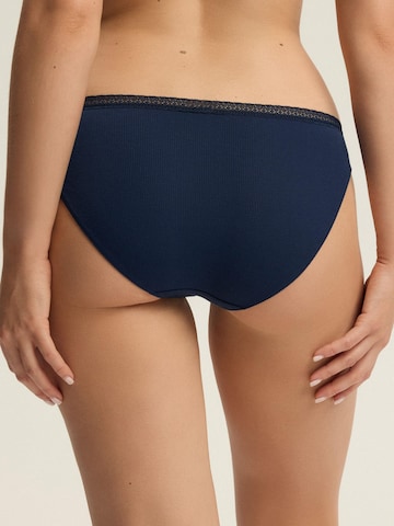 Panty 'Slip Collige, gerippter Stoff, mit Baumwollzwickel, normale Leibhöhe' di ESOTIQ in blu
