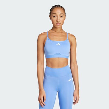 ADIDAS PERFORMANCE Bustier Sport-BH 'Aeroreact' in Blau: Vorderseite