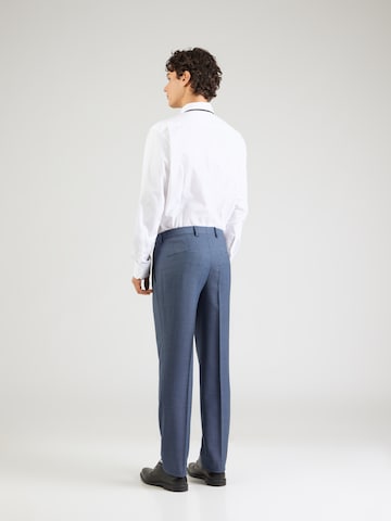 HUGO Regular Pleat-Front Pants 'Getlin' in Blue: back