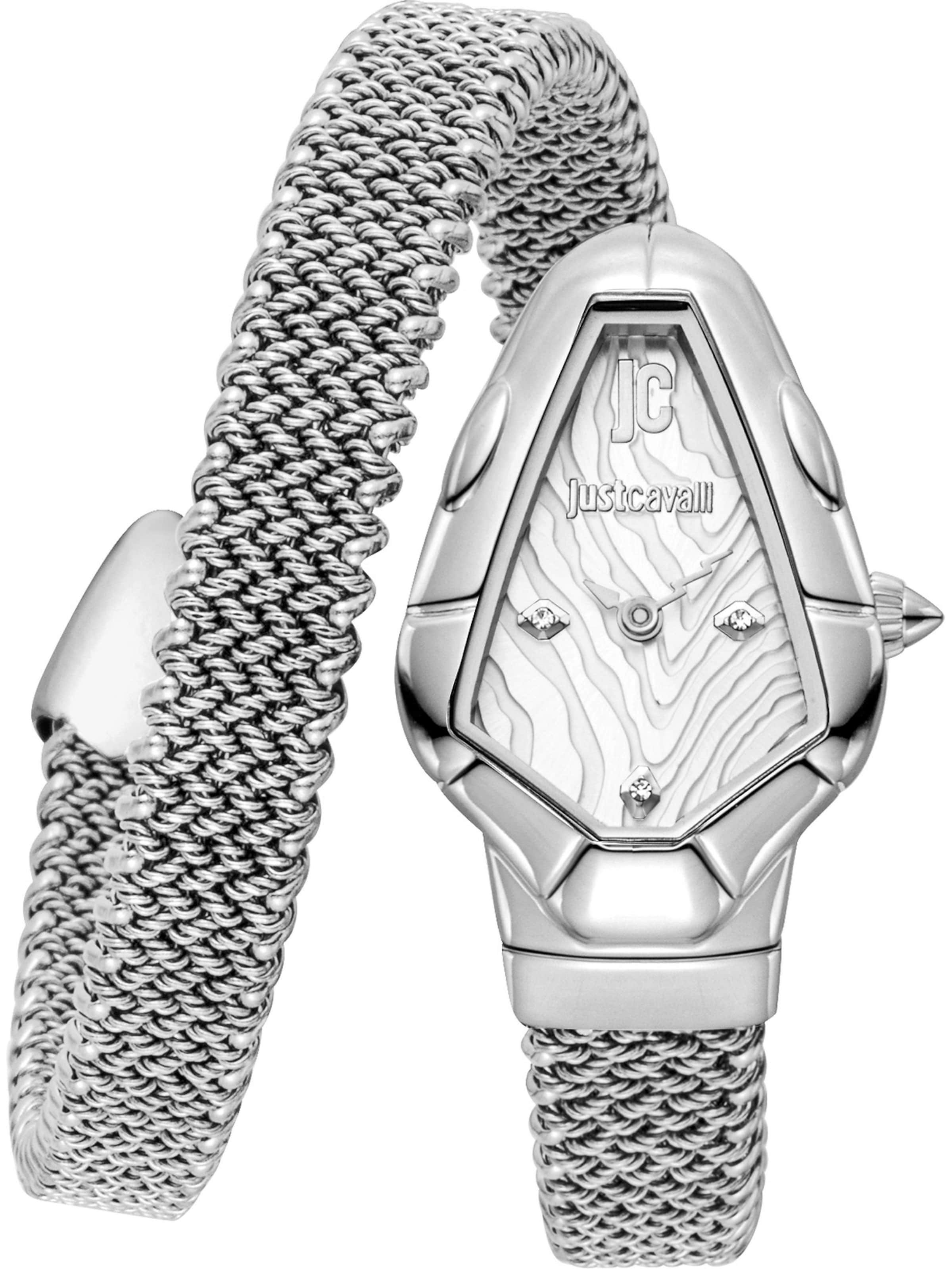 Just Cavalli Uhr in Silber: Vorderseite