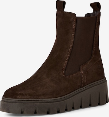 Tamaris Chelsea Boots i brun: forside