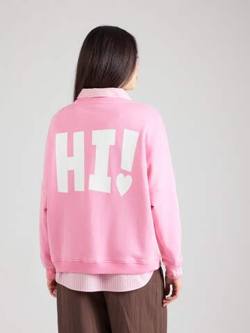 miss goodlife Collegepaita 'Hi!' värissä vaaleanpunainen