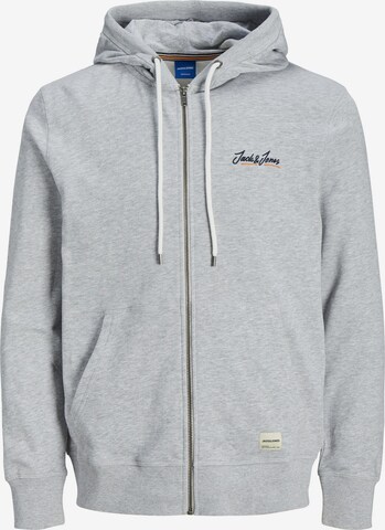 JACK & JONES Sweat jacket 'Tons' in Grey: front