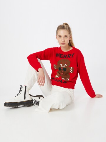 JDY - Pullover 'COOKIE' em vermelho