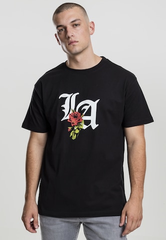 Mister Tee Póló 'LA Rose' - fekete: elől