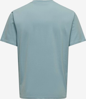 Tricou 'LEVI' de la Only & Sons pe albastru