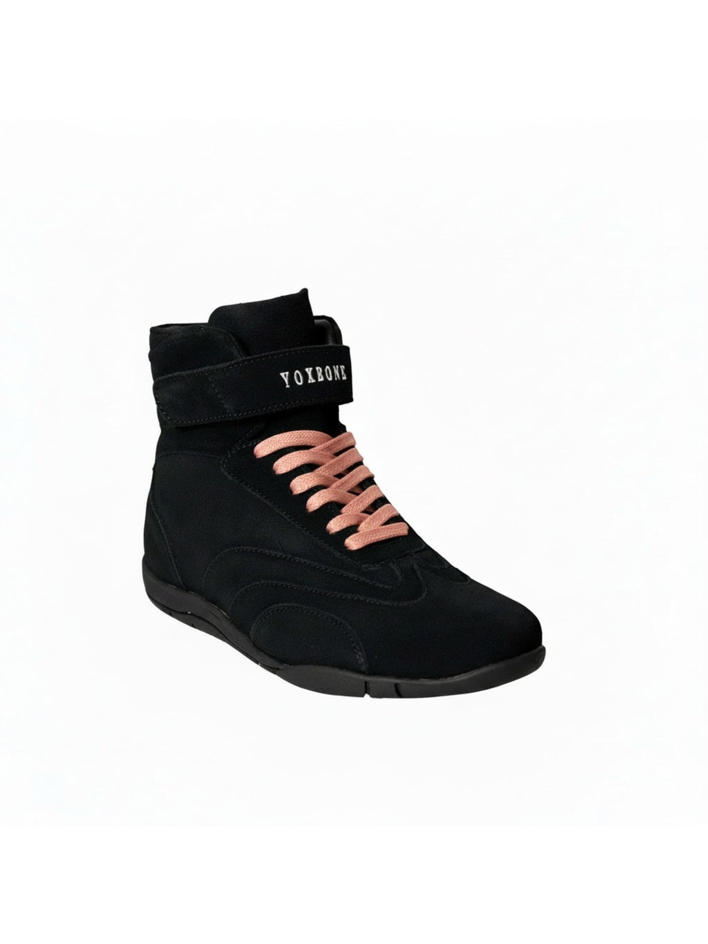 Baskets hautes 'Pat Moss Boots' Yoxeone en noir : devant