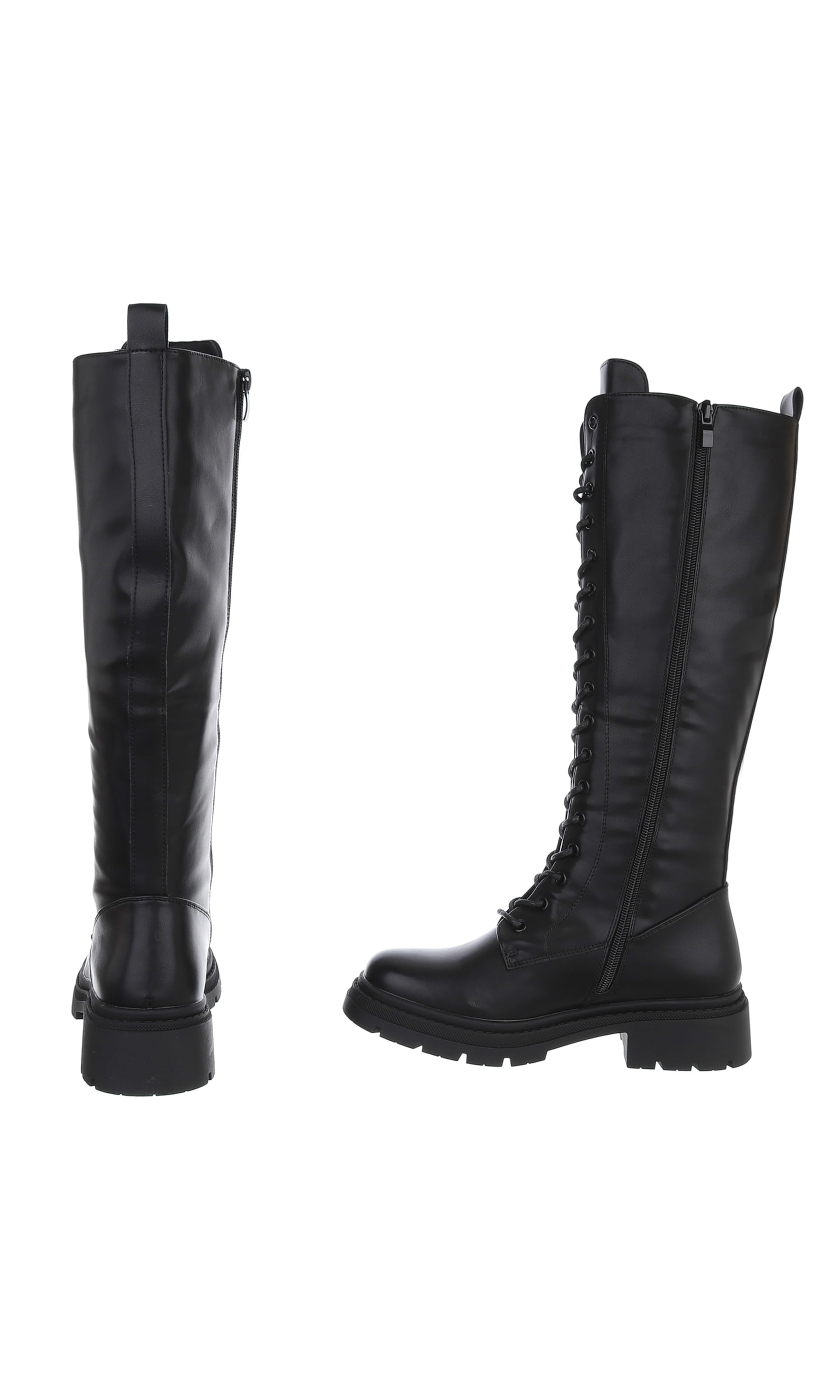 Ital-Design Schnürstiefel in Schwarz