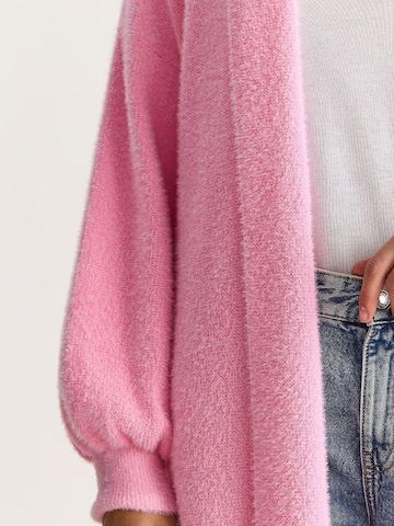 Bianco Lucci Knitted coat in Pink