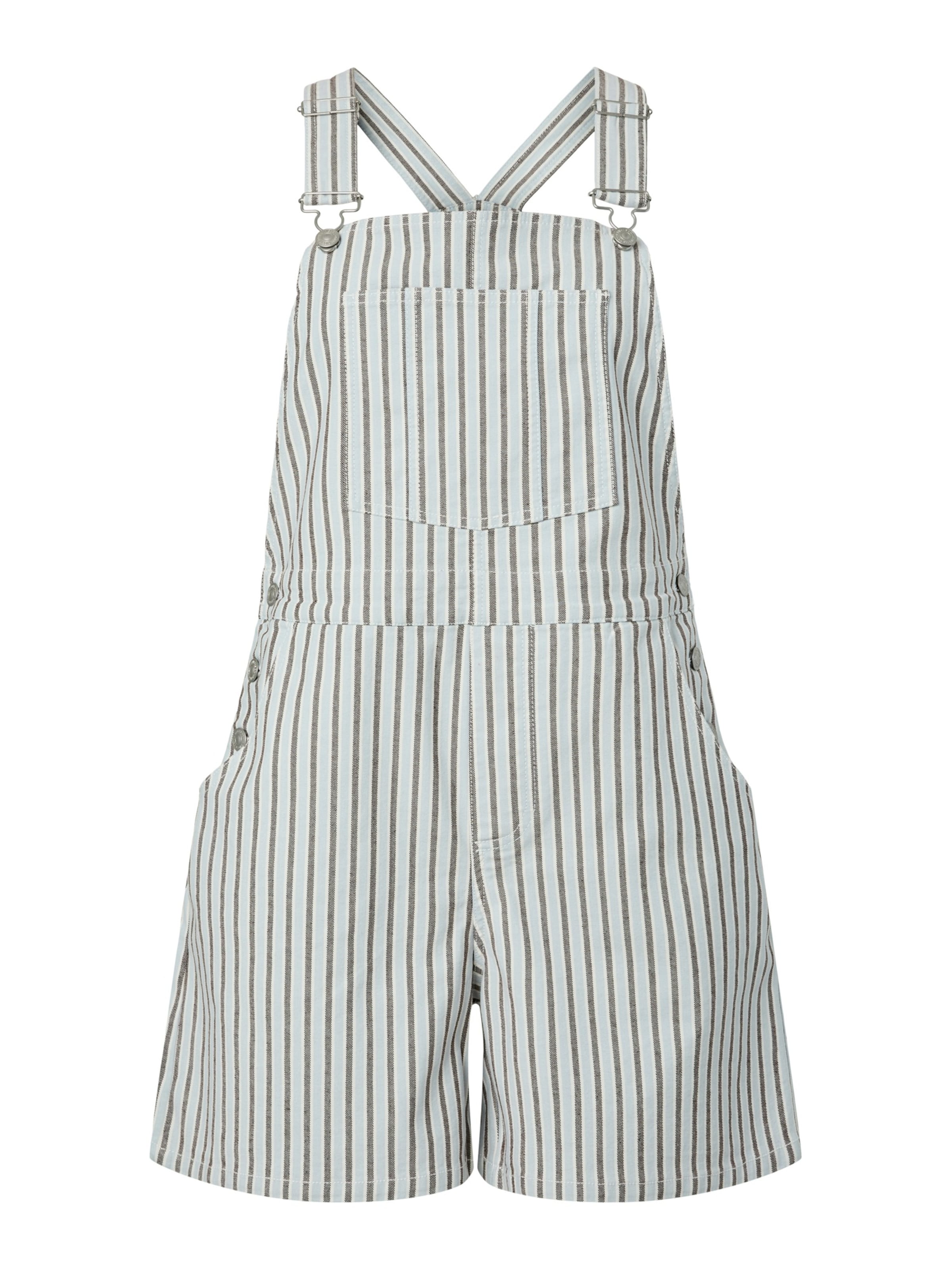 PIECES Loosefit Džíny s laclem 'PCBILLO' – modrá: přední strana