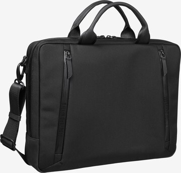 LEONHARD HEYDEN Document Bag 'Helsinki' in Black: front