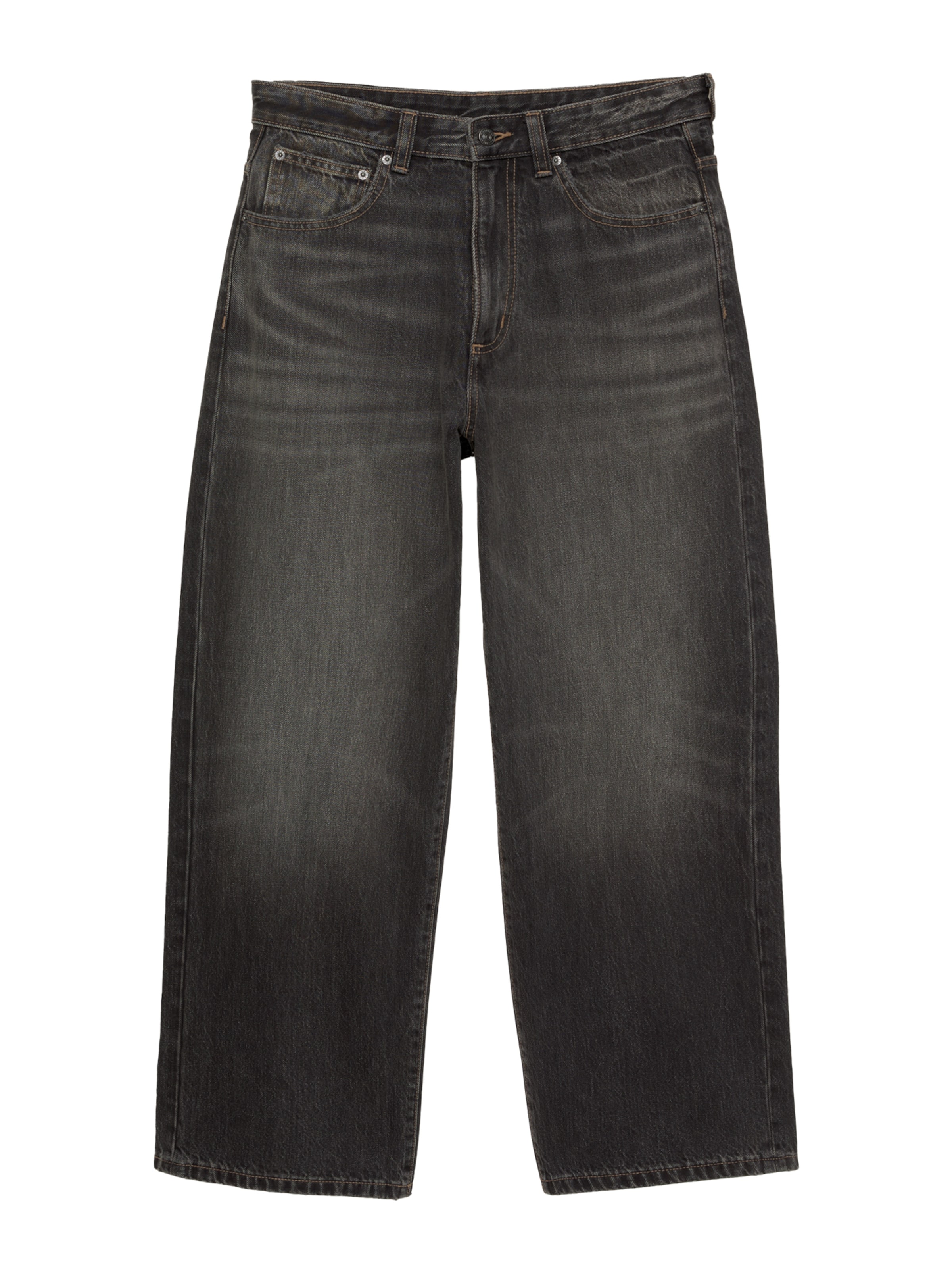 Pull&Bear Baggy Džínsy - Čierna: predná strana