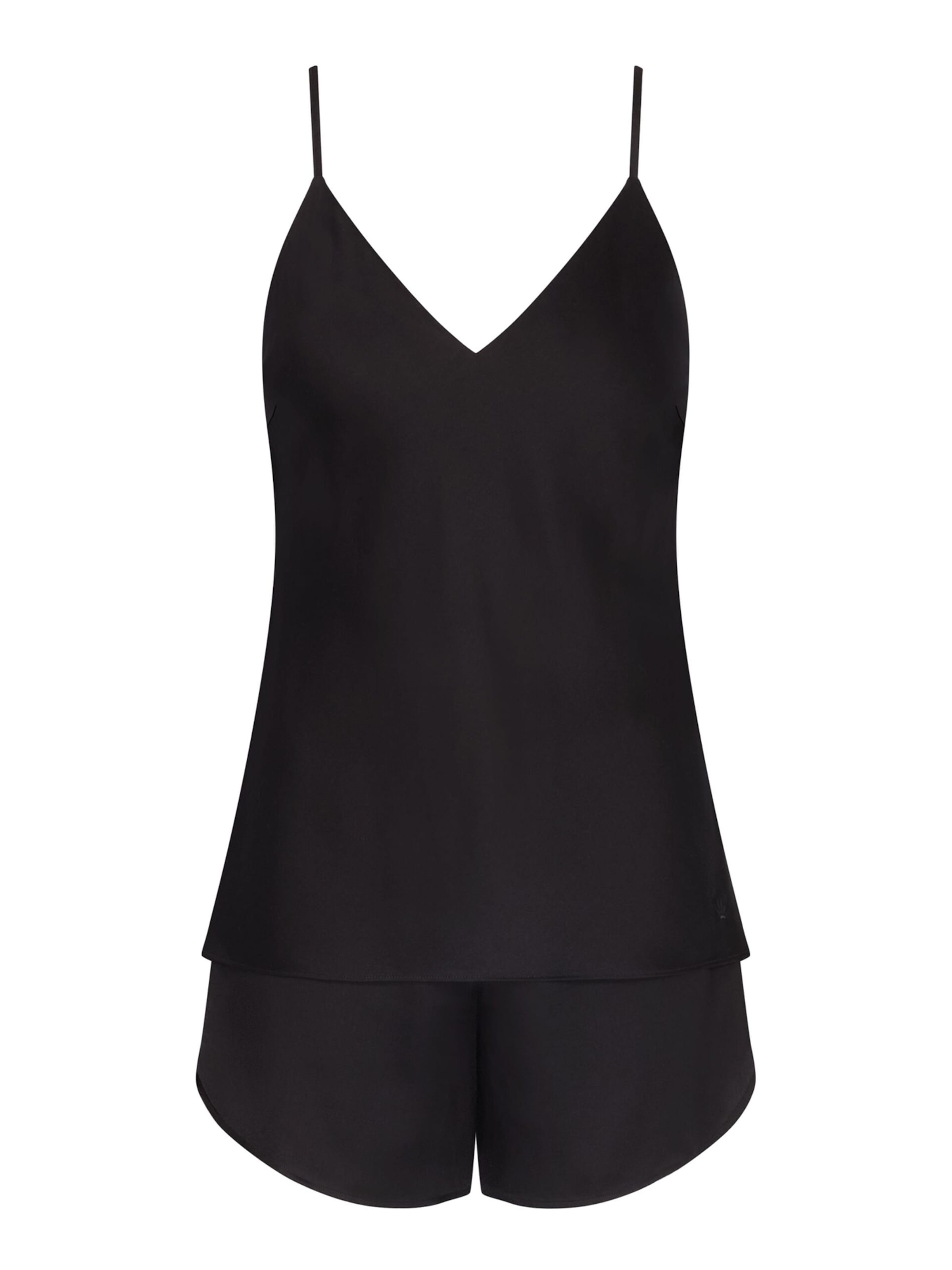 TRIUMPH - Pijama de pantalón corto ' Silky Sensuality ' en negro: frente