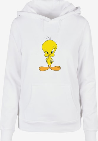 Felpa 'Looney - Tunes Angry Tweety' di ABSOLUTE CULT in bianco: frontale