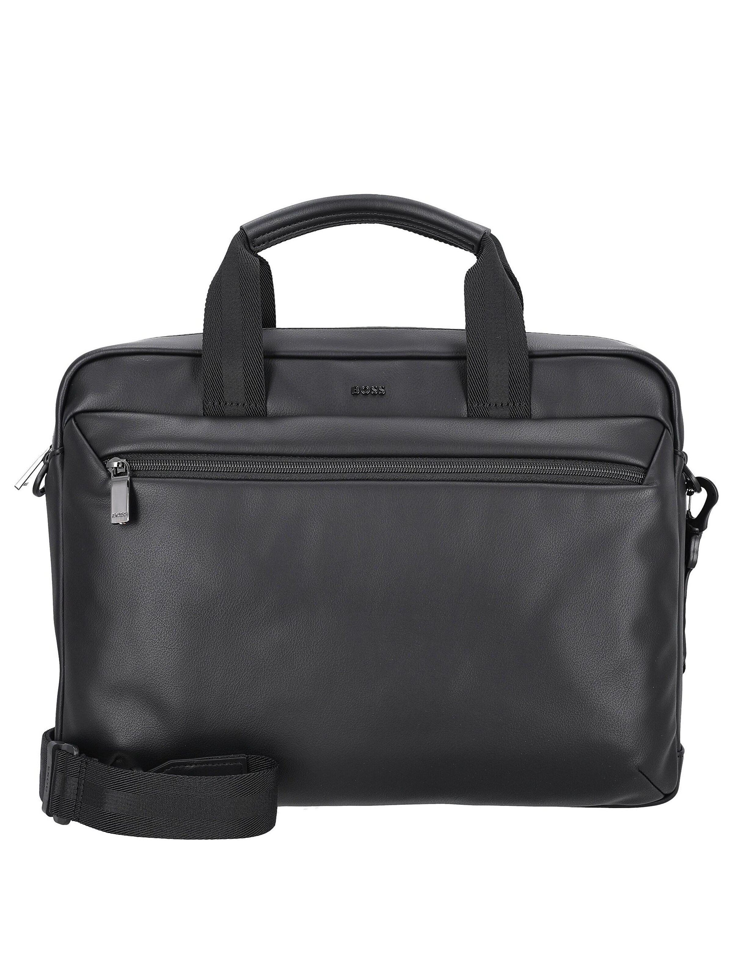HUGO BOSS Laptop bag 'Jace' in Black: front
