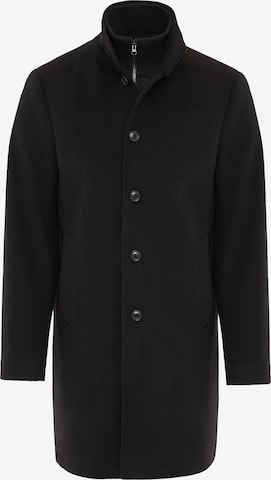 Threadbare Between-Seasons Coat in Black: front