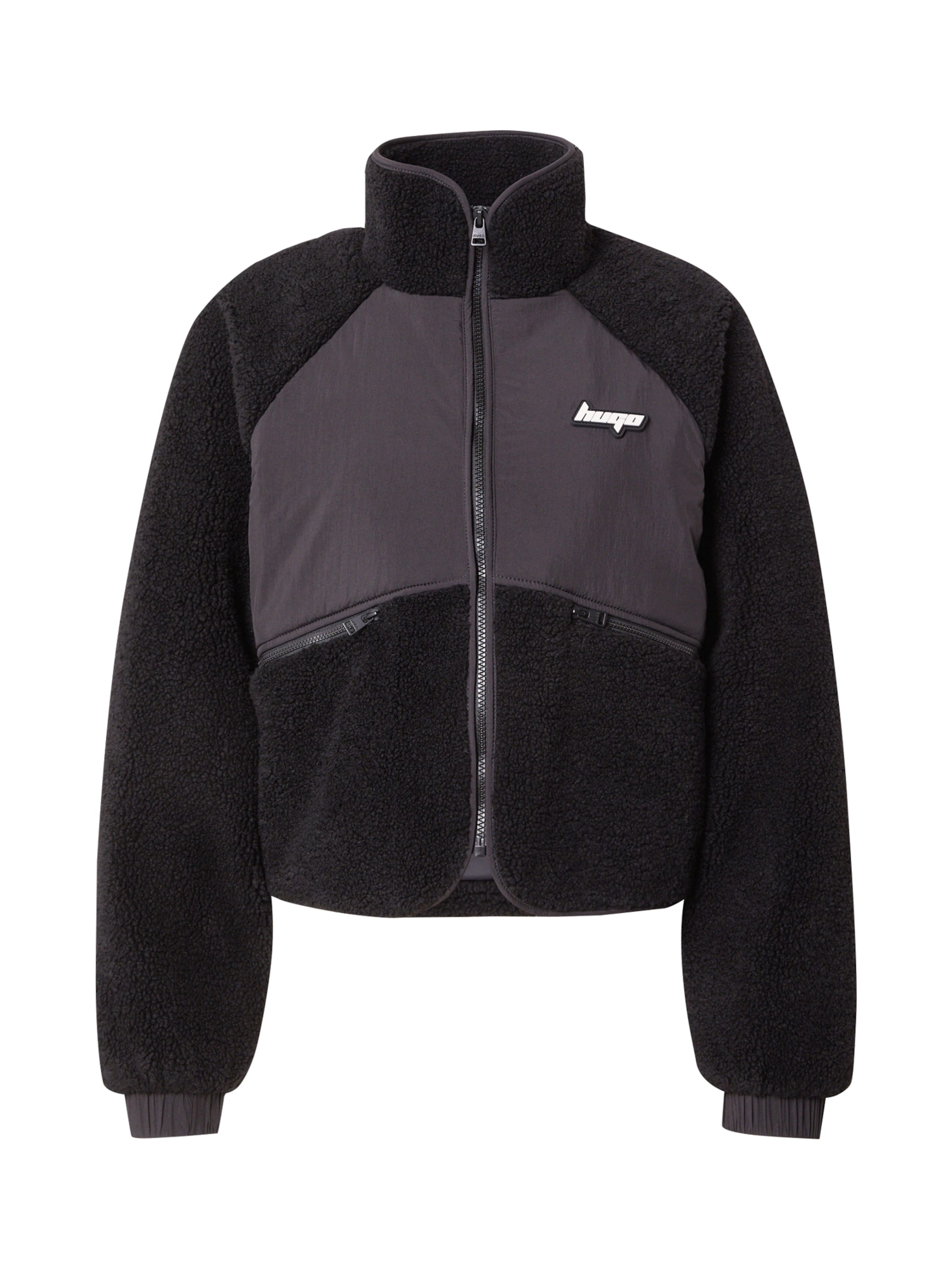 HUGO Övergångsjacka 'Fatanah-1_B' i svart: framsida