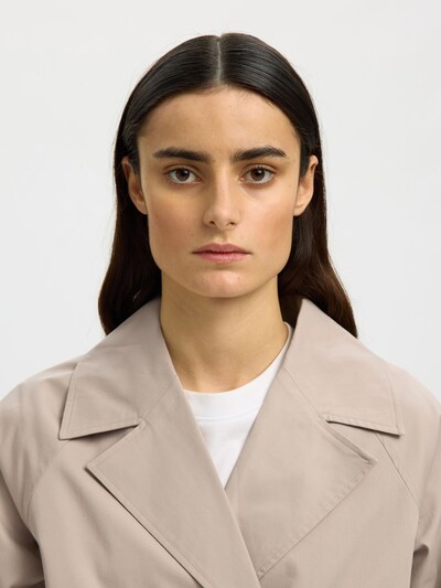 SELECTED Tussenmantel in de kleur Taupe, Productweergave