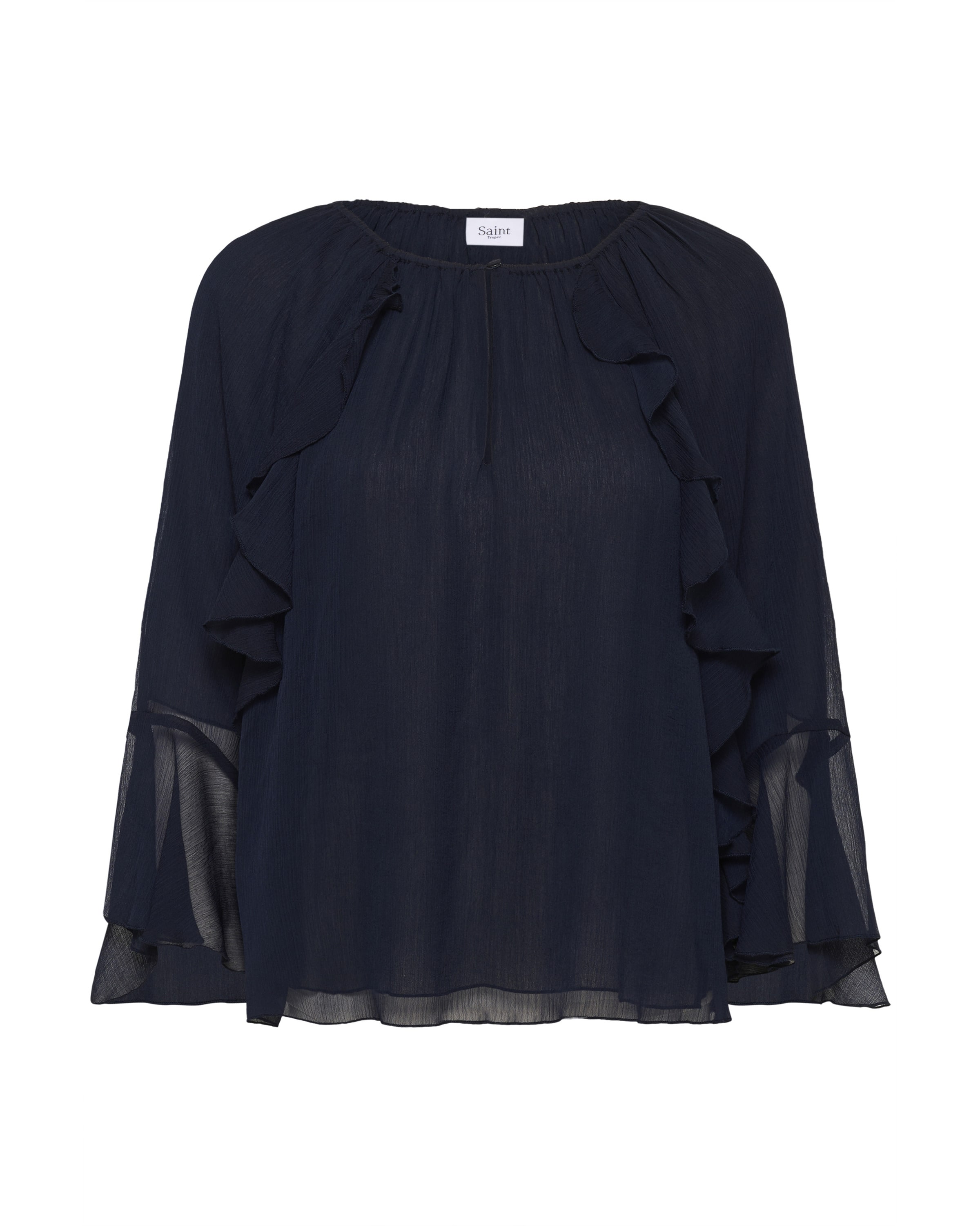 SAINT TROPEZ Blouse 'Mavis' in Blauw: voorkant