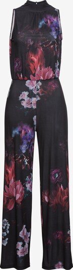LAURA SCOTT Jumpsuit in lila / kirschrot / schwarz / offwhite, Produktansicht
