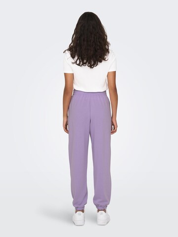 ONLY - Tapered Calças 'Diana' em roxo