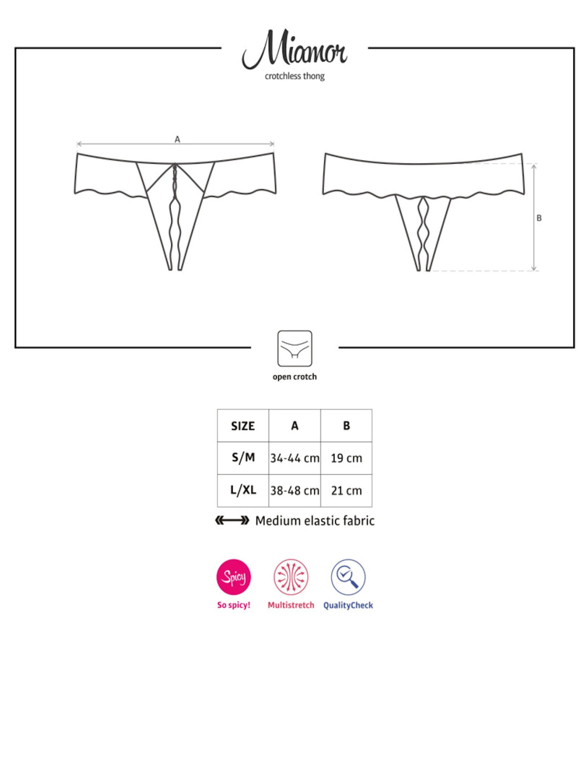 Obsessive String 'Miamor crotchless thong'‌‌‌‌‌‌‌‌‌ in Schwarz