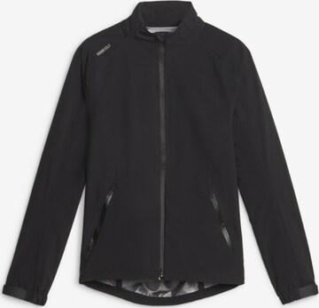 PUMA Athletic Jacket in Black: front