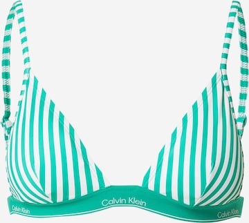 Calvin Klein SwimwearTrokutasti Bikini gornji dio - zelena boja: prednji dio