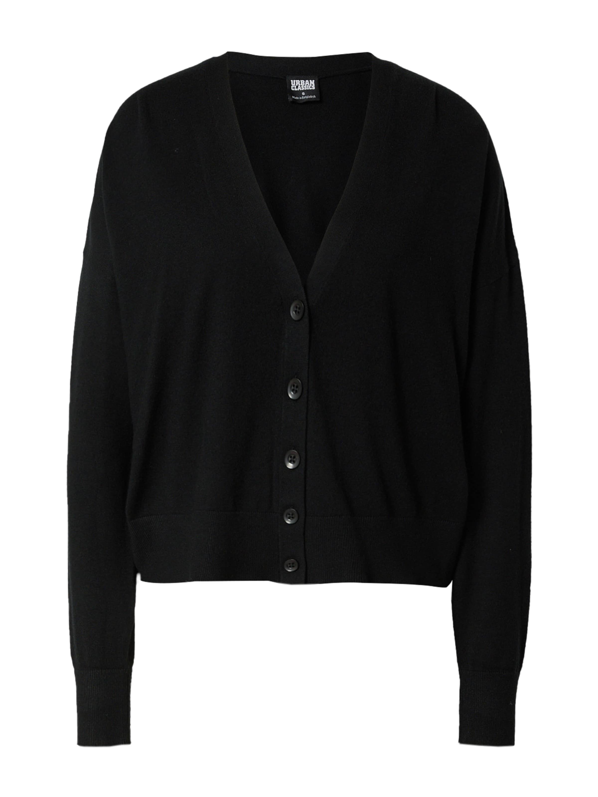 melns Urban Classics Adīta jaka: no priekšpuses