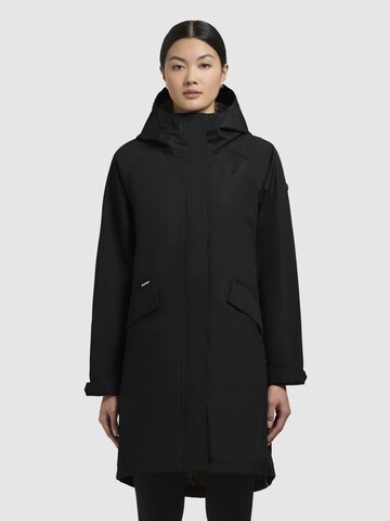 Cappotto di mezza stagione ' YEAL ' di khujo in nero: frontale