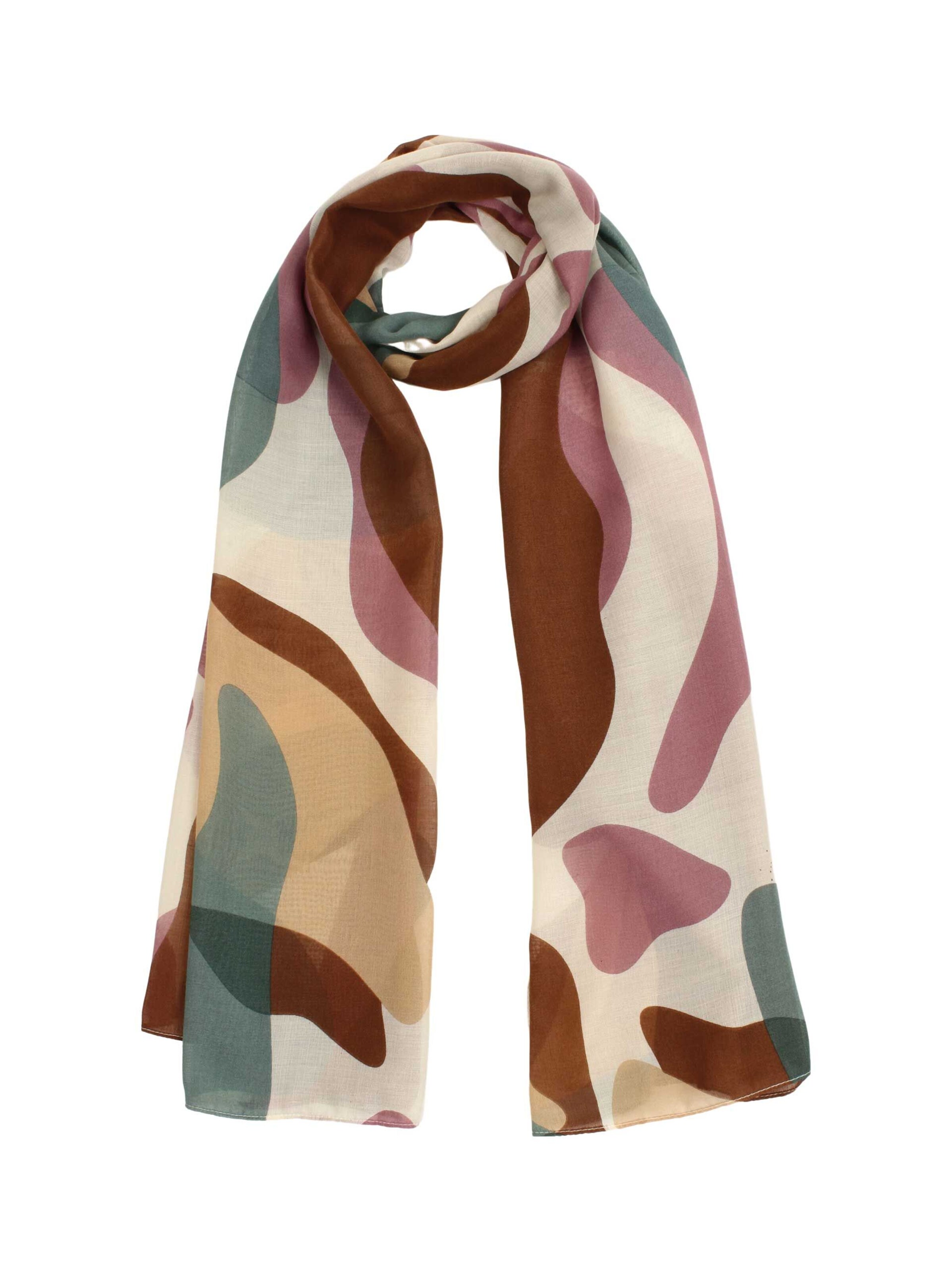 SAMAYA Leichter Breitschal 'Flaherty', mit grafischem Muster in Mischfarben: Vorderseite