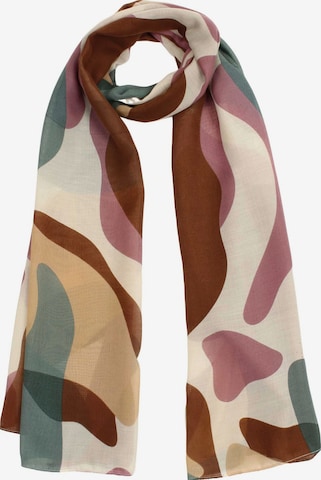 SAMAYA Leichter Breitschal 'Flaherty', mit grafischem Muster in Mischfarben: Vorderseite