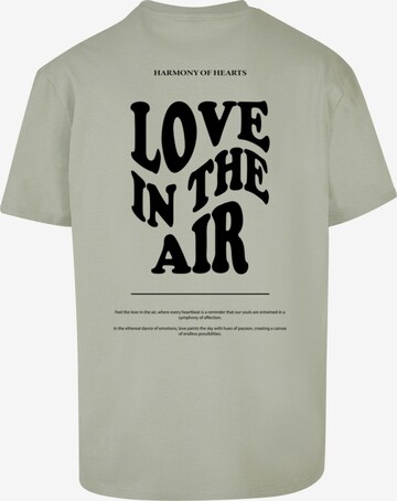 T-Shirt 'Love In The Air' Merchcode en vert
