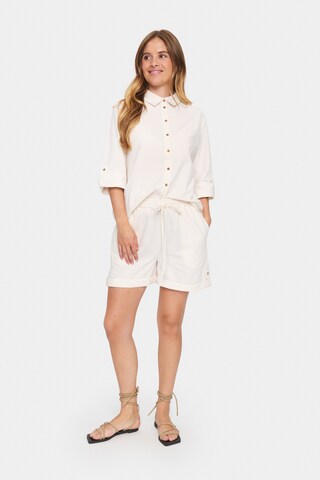 SAINT TROPEZ Loosefit Παντελόνι 'Zalinda' σε μπεζ
