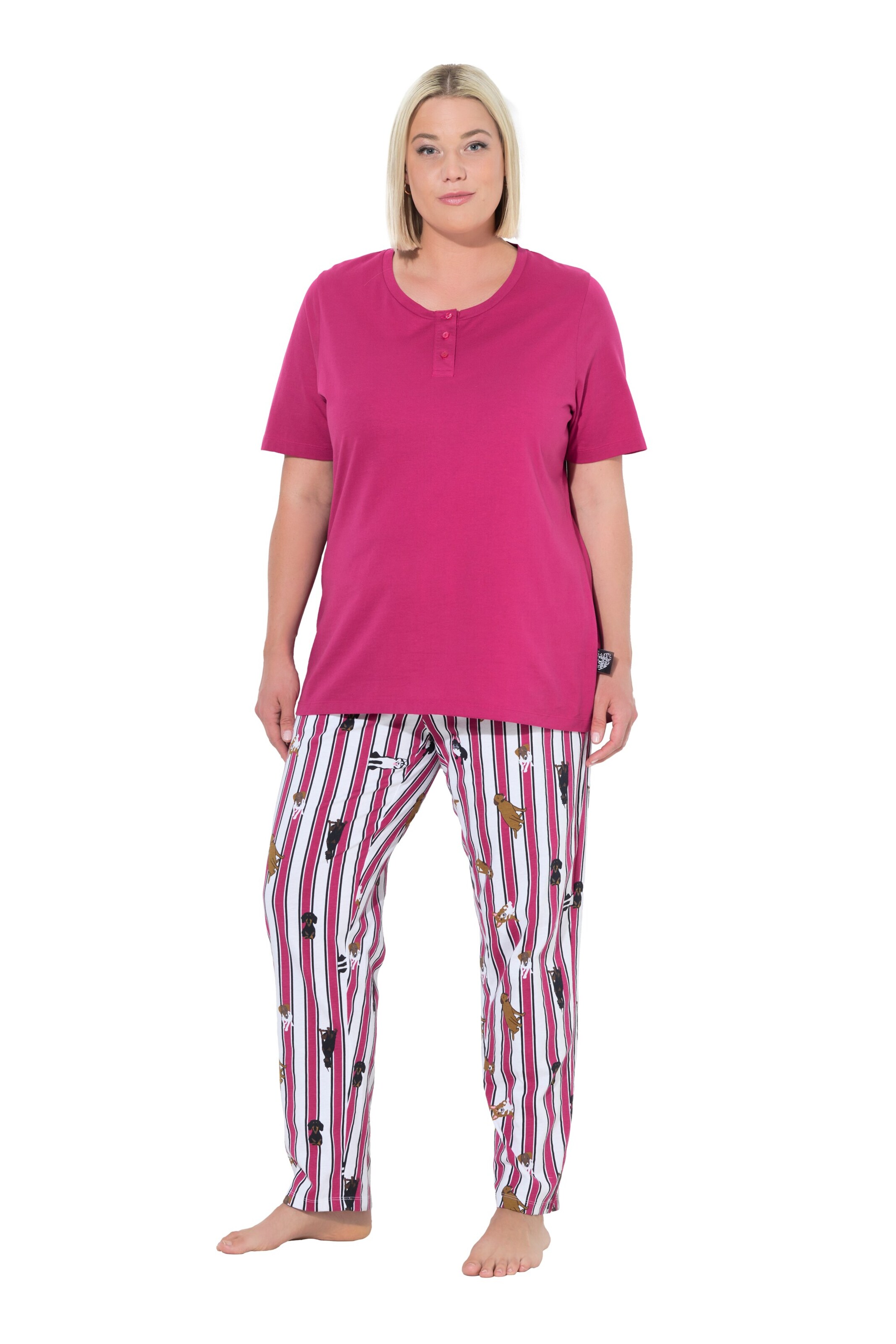 Pyjama Ulla Popken en rose