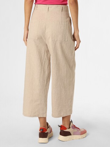 Franco Callegari Wide leg Pleat-Front Pants in Beige