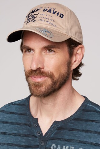 CAMP DAVID Cap in Beige: Vorderseite