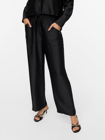 VERO MODA Wide leg Trousers 'VMTOMA' in Black
