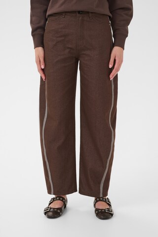SAINT TROPEZ Loosefit Hose in Braun: Vorderseite