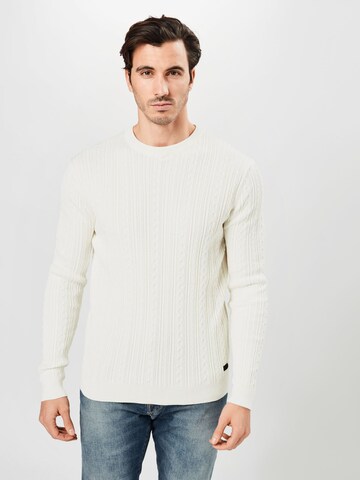 Only & Sons Svetr 'Rige' – bílá: přední strana