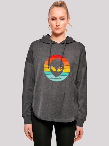 Sweat-shirt 'Alien Retro Sonnenuntergang' F4NT4STIC en gris : devant