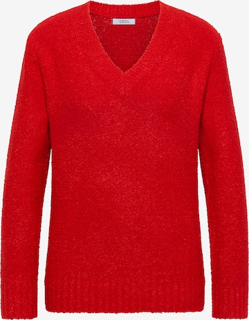 CECIL Sweater 'Bouclé' in Orange: front