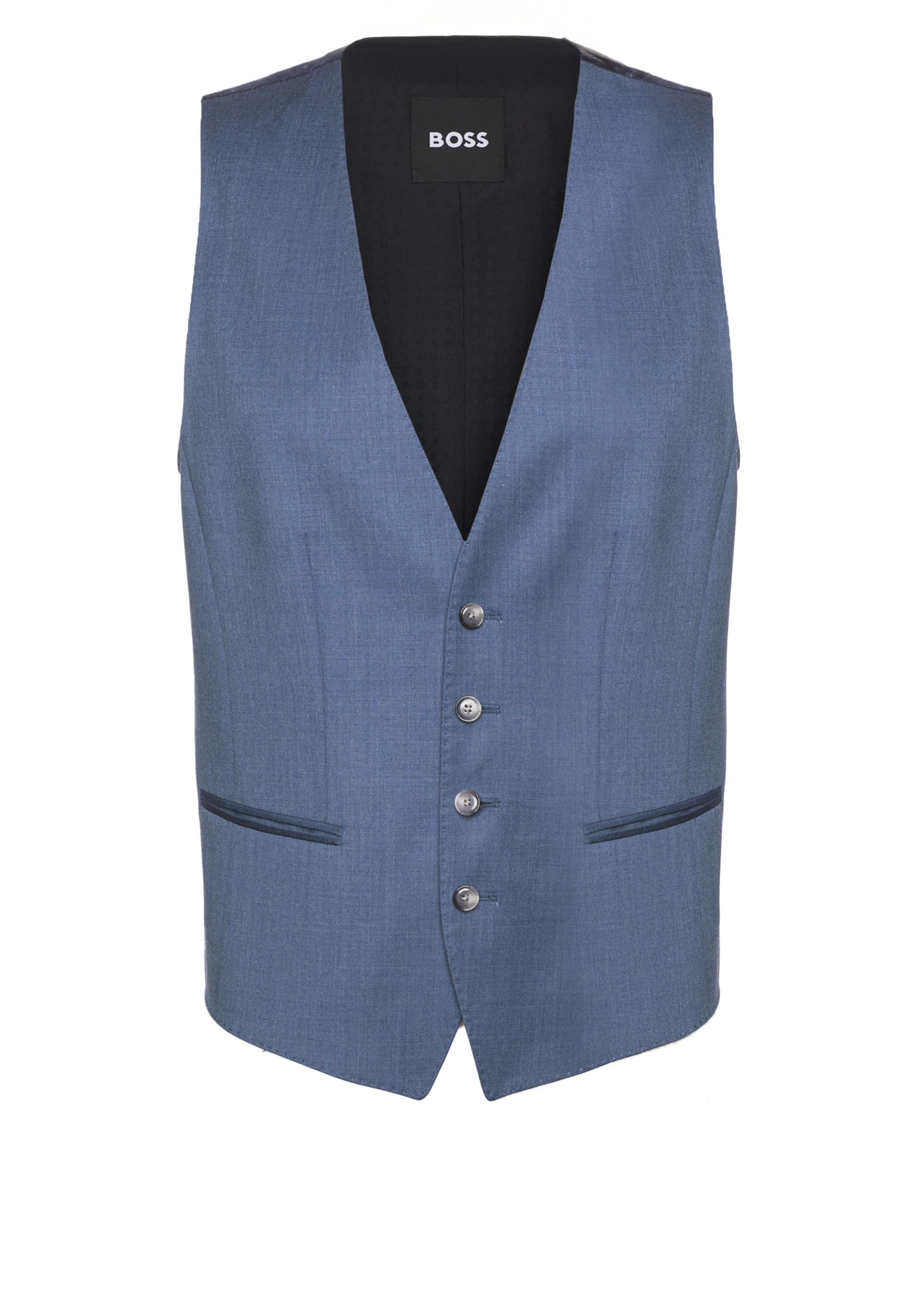 BOSS Suit Vest in Blue: front