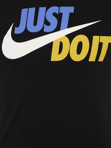 Nike Sportswear Regular fit Majica 'Swoosh' | črna barva
