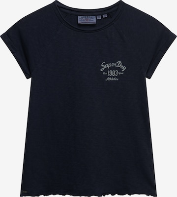Superdry & Co Shirt 'Athletic Essentials' in Blauw: voorkant