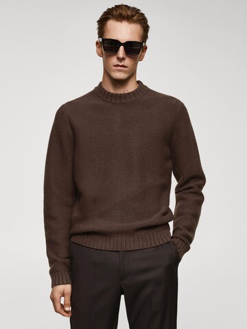 MANGO MAN Sweater 'Loto' in Brown: front