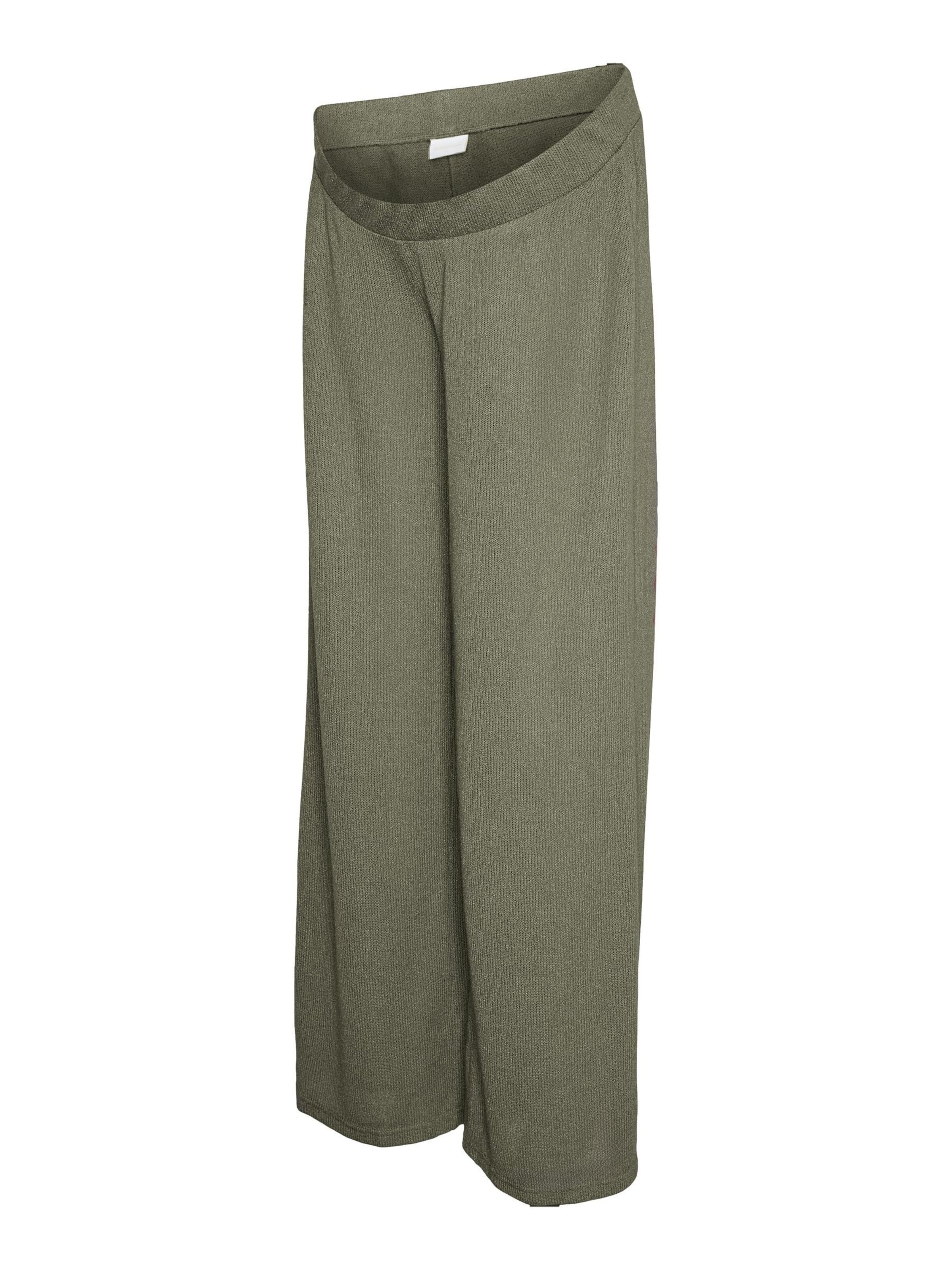 MAMALICIOUS - Pierna ancha Pantalón en verde: frente