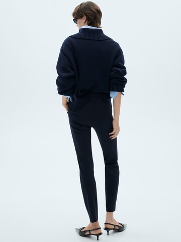 MANGO Slimfit Hose 'COLA' in Blau