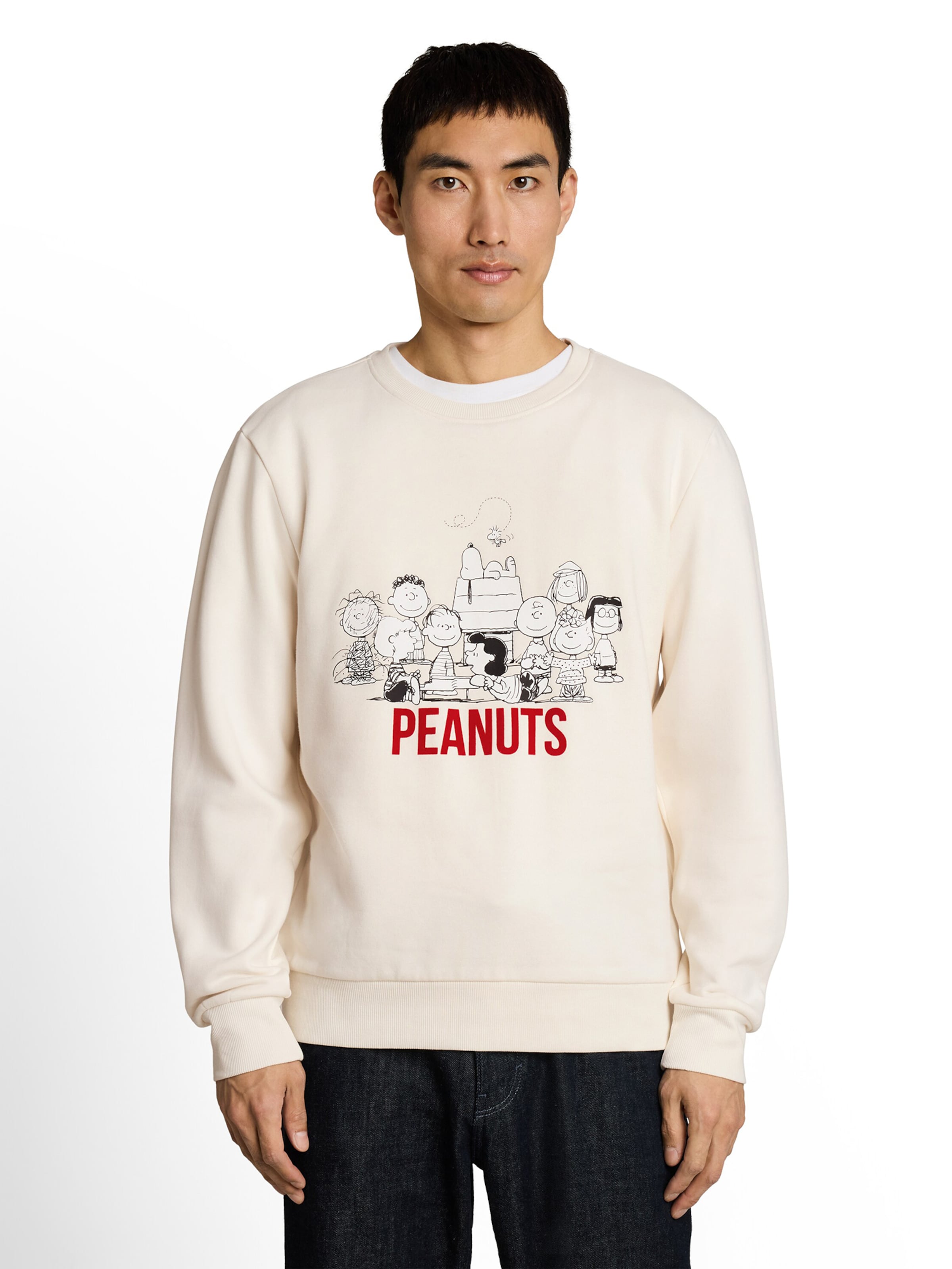 Felpa 'Peanuts' di TOM TAILOR in bianco: frontale