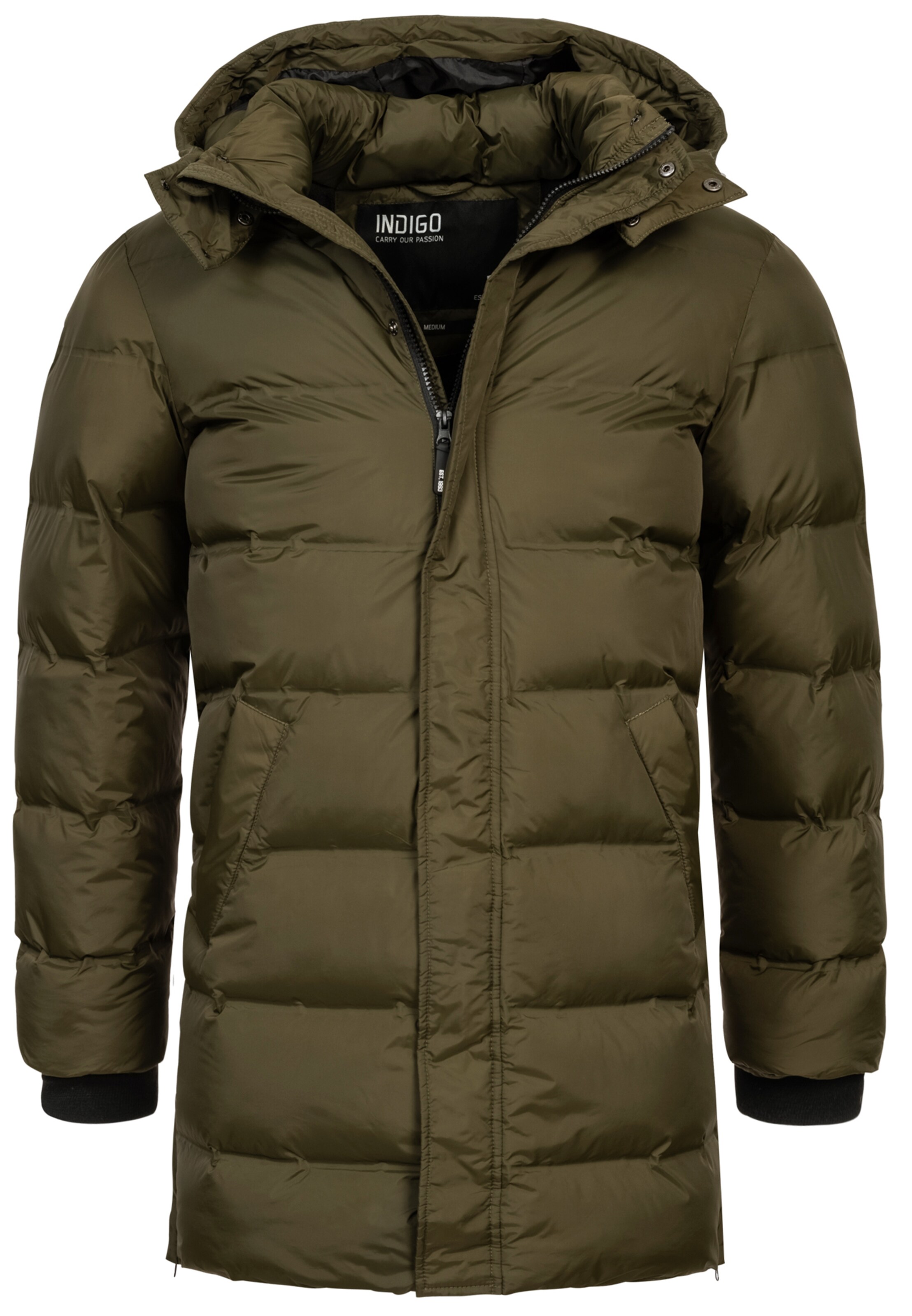 INDICODE JEANS Winterparka in Groen: voorkant